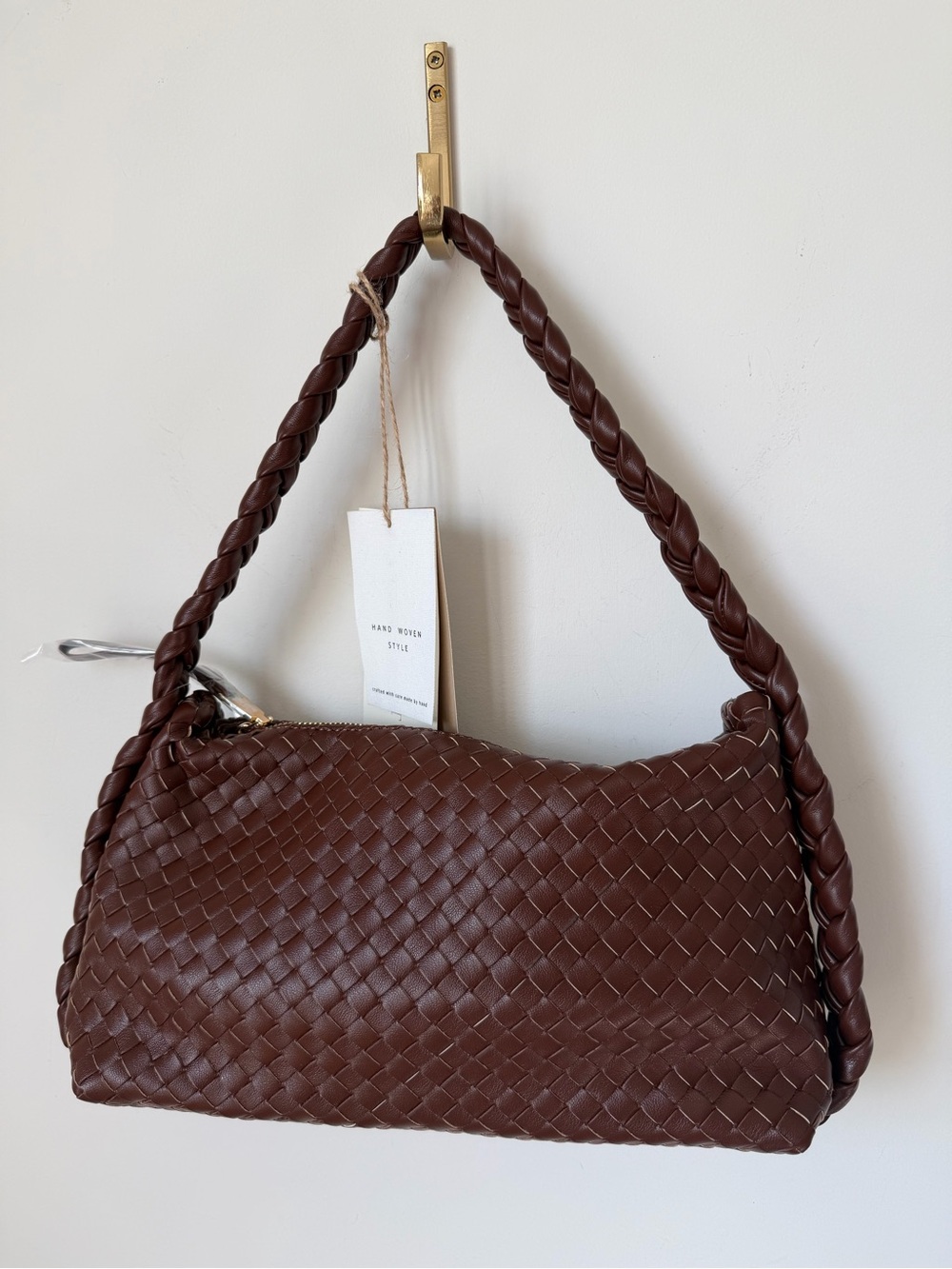 Antik Kraft Brown Braided Shoulder Bag